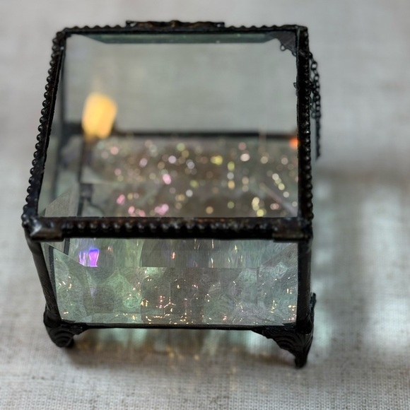 Clear Beveled Glass Jewelry Box by J Devlin - Picture 3 of 7